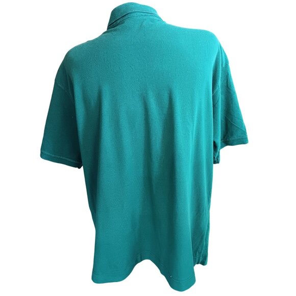 XL Vintage Polo Shirt Bugle Boy Green Crest Logo 100% Cotton Classic Fit Knit - Picture 4 of 5